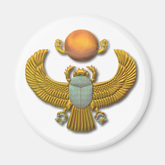 Alter ägyptischer Sacred Scarab - Gold Magnet (Vorne)
