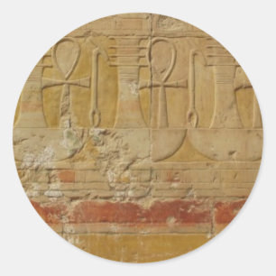 Alter ägyptischer Schlüssel zum Leben Ankh Runder Aufkleber