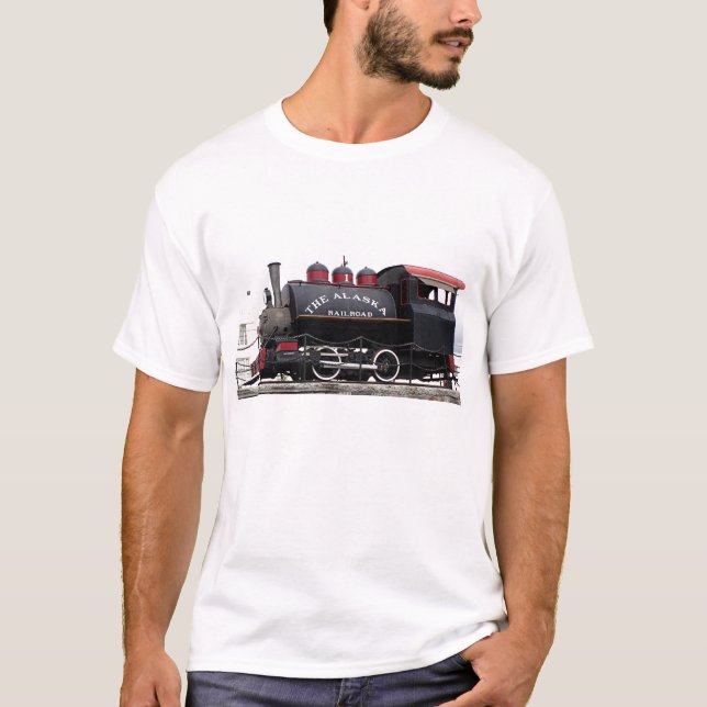 Alter Alaska-Eisenbahndampf-Motor, Anchorage, AK T-Shirt (Vorderseite)
