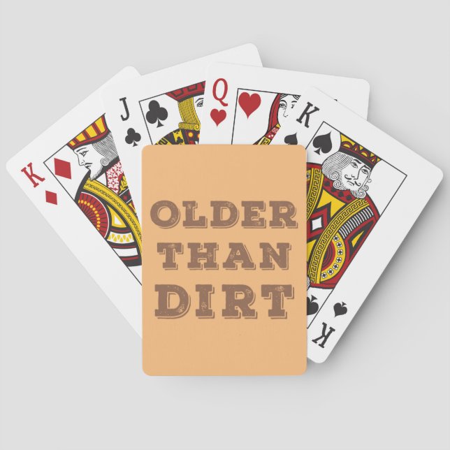 Älter als Dirt Spielkarten (Rückseite)