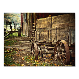 Alter Amish-Wagen Fotodruck