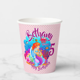 Alter ändern Name Mermaid Geburtstagspartei person Pappbecher