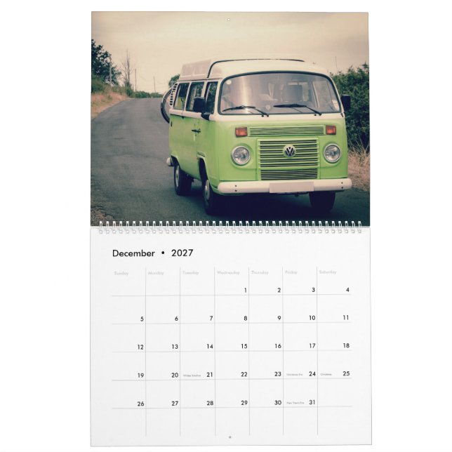 Alter Auto-Kalender Kalender (Dez 2027)