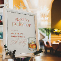 Alter bis Perfection Whiskey Geburtstag Begrüßungs