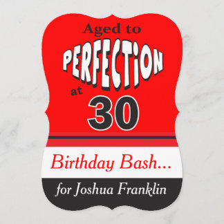 Alter bis Perfektion bei 30 Jahren| 30. Geburtstag Einladung