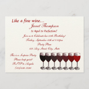 Alter bis Perfektion/ Einladung zum Geburtstag