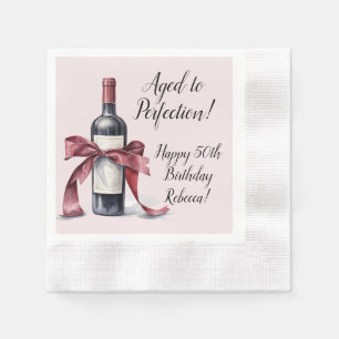 Alter bis Perfektion Individuell anpassbarer Wein  Serviette