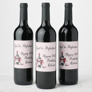 Alter bis Perfektion Individuell anpassbarer Wein Weinetikett