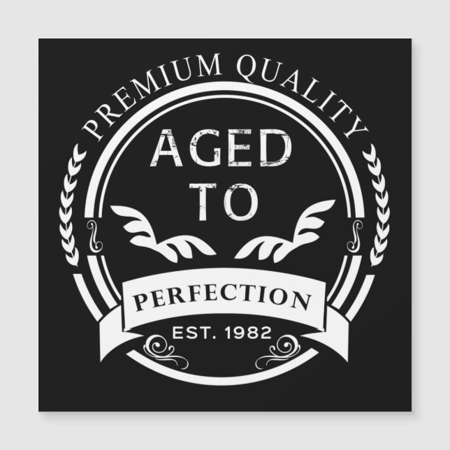 Alter bis Perfektion Magnetkarte (Vorderseite)