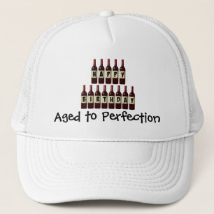 Alter bis Perfektion Wein Lover Happy Birthday Truckerkappe