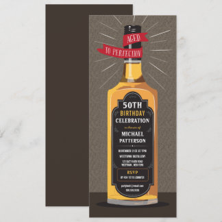 Alter bis Perfektion Whiskey Big Meilenstein Gebur Einladung