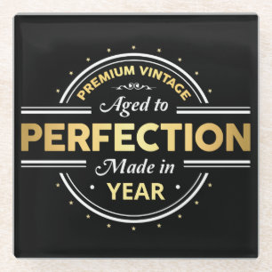 Alter bis Vollendung Geburtsjahr T - Shirt Glasuntersetzer