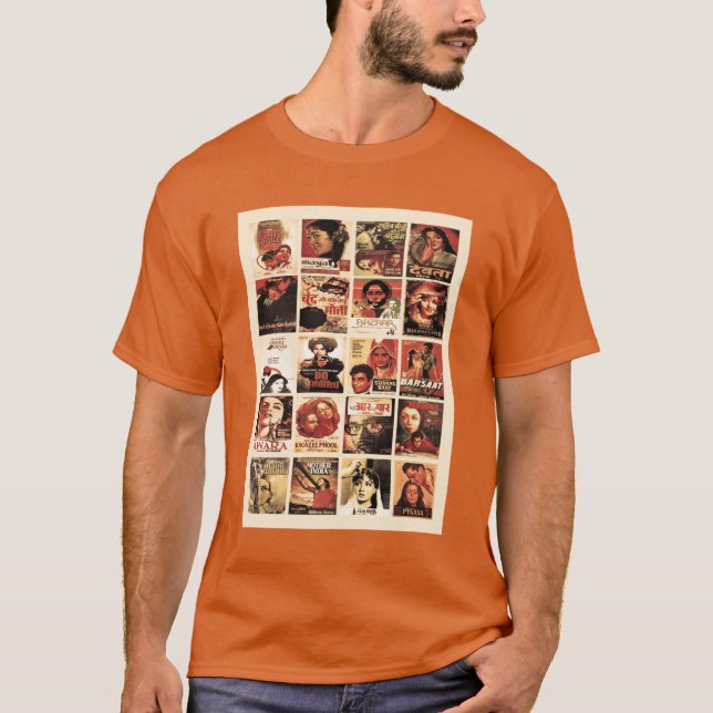 Alter Bollywood-Plakat T-Shirt (Vorderseite)