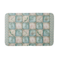 Alter botanischer Tile - Aqua und Knochen
