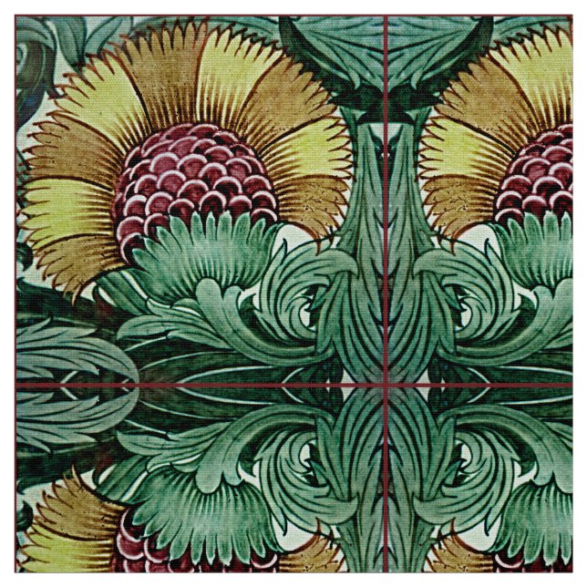 Alter botanischer viktorianischer Entwurf für Stoff (Muster)