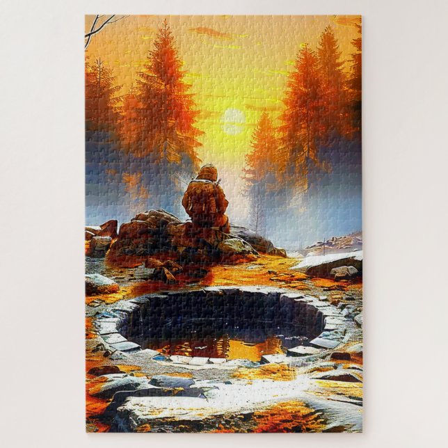 Alter Brunnen Puzzle (Vertikal)