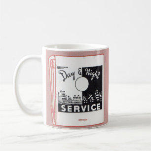 alter Buchumschlag Tag & Nacht Service Kaffeetasse