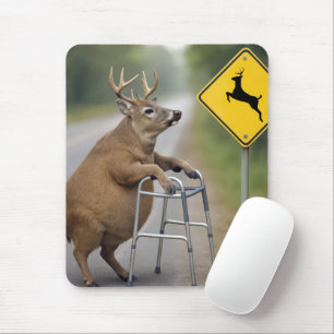 Alter Buck, der auf einem Spaziergang läuft Mousepad