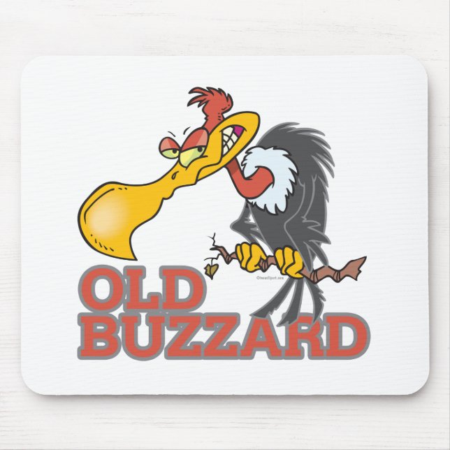 alter Bussard-Comiczeichner Mousepad (Vorne)