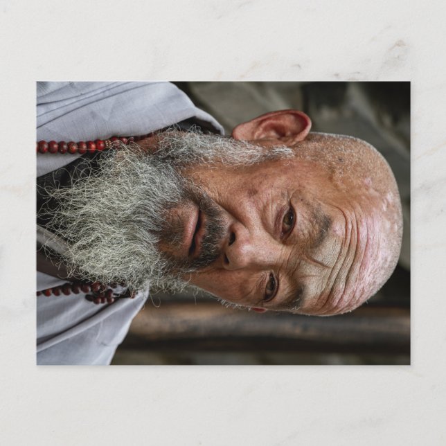 Alter Chinesischer Mönch Postkarte (Vorderseite)