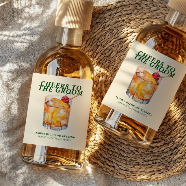 Alter Cocktail Bachelor Weekend Alkoholflaschenetikett (Von Creator hochgeladen)