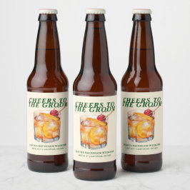 Alter Cocktail Bachelor Weekend Bierflaschenetikett