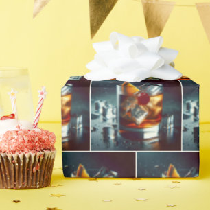 Alter Cocktail Geschenkpapier