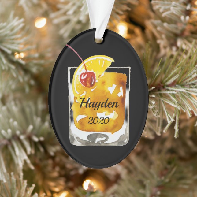 Alter Cocktail Personalisiert Ornament (Baum)