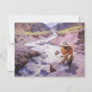 Alter Cowboy, Goldwaschen, Wyoming von Leigh