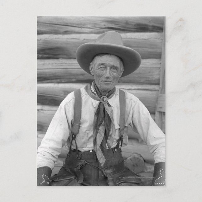 Alter Cowboy Postkarte (Vorderseite)