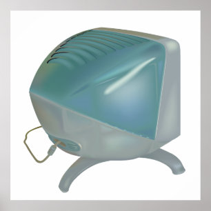 Alter CRT-Monitor Poster