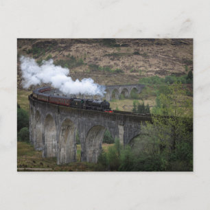 Alter Dampfzüge auf dem Glenfinnan-Viadukt Postkarte