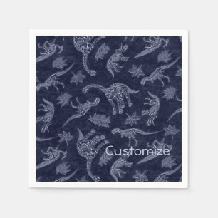 Alter der Dinosaurier Skelettmuster Napkins Serviette
