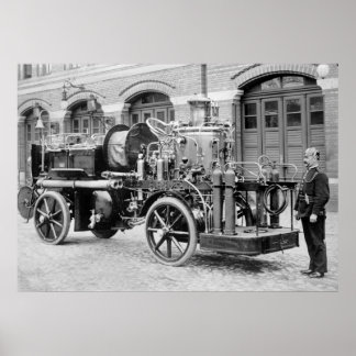 Alter deutscher Motor, Anfang des 19. Jahrhunderts Poster