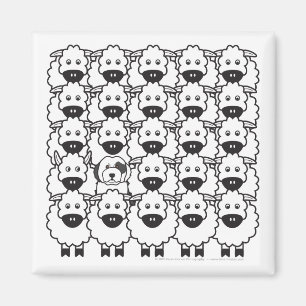 Alter englischer Schäferhund in den Schafen Magnet