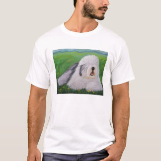 Alter englischer Schäferhund-T - Shirt durch