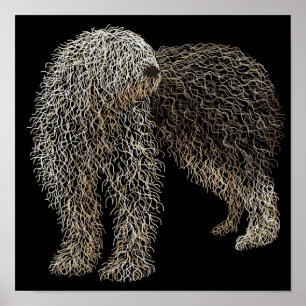 alter englischer Schafhund Poster