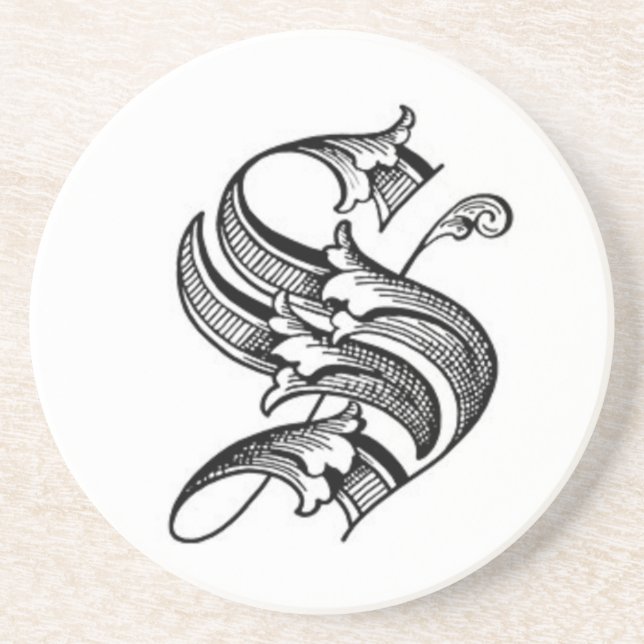 Alter englischer Untersetzer der Initialen-S (Vorne)