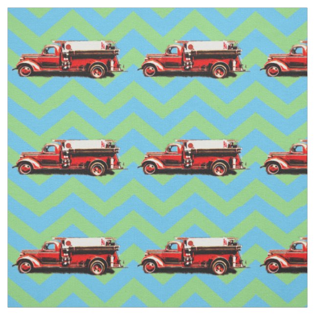 Alter Feuerwehrauto Stoff (Muster)