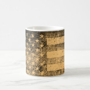Alter Flagge-Schmutz Kaffeetasse