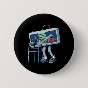 Alter Gamer Retro Videospiel Alter Gamer 80er Lust Button