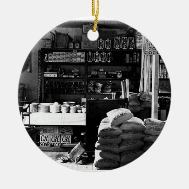 ALTER GEMISCHTWARENLADEN KERAMIK ORNAMENT (Vorne)