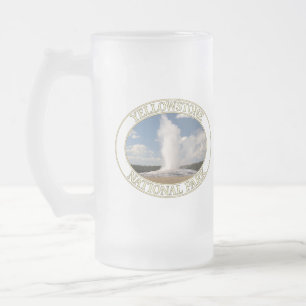 Alter Geyser im Yellowstone Nationalpark Mattglas Bierglas