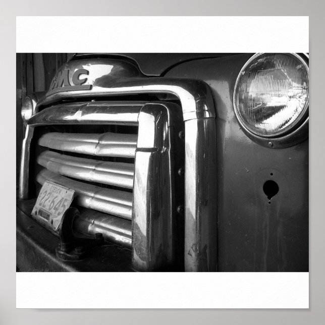 Alter GMC Landlastwagen Ich fotografierte. Poster (Vorne)