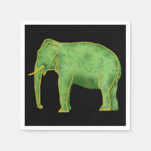Alter Gold-und Jade-Elefant Serviette