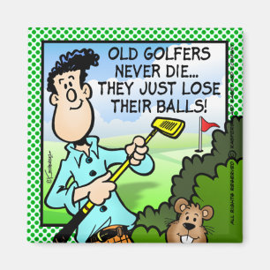 Alter Golfer Magnet