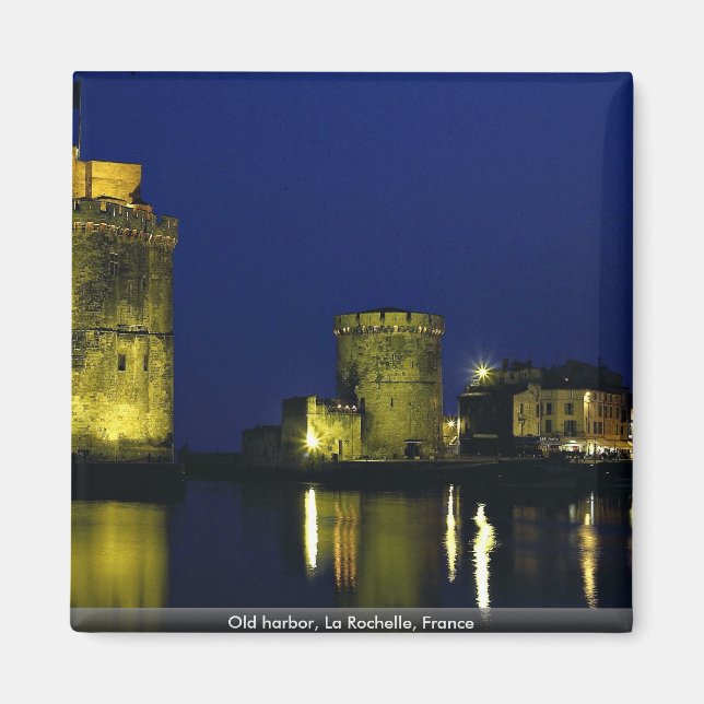 Alter Hafen, La Rochelle, Frankreich Magnet (Vorne)