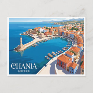 Alter Hafen von Chania Griechenland Postkarte