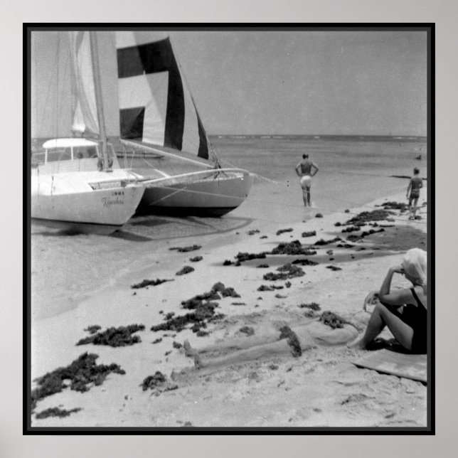 Alter Hawaii Strand Poster (Vorne)