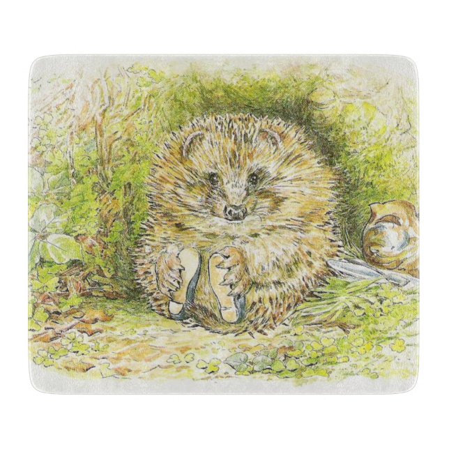 Alter Herr Stacheligel (Igel) (von Beatrix Potter) Schneidebrett (Vorderseite)